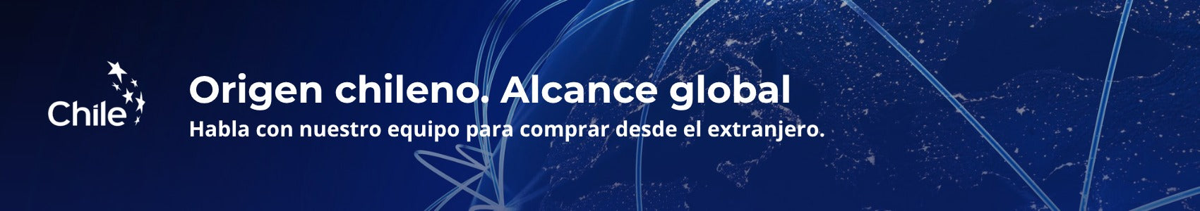 Origen chileno. Alcance global. Habla con nuestro equipo para comprar desde el extranjero.